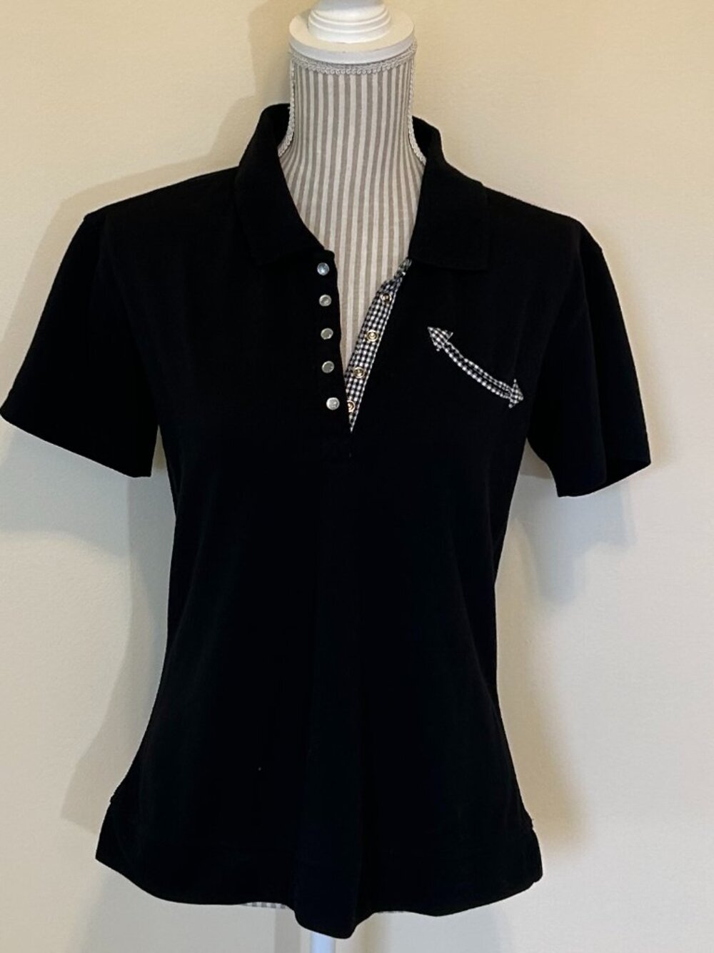 Lululemon Athletica Short Sleeve Golf Shirt Black Size 12